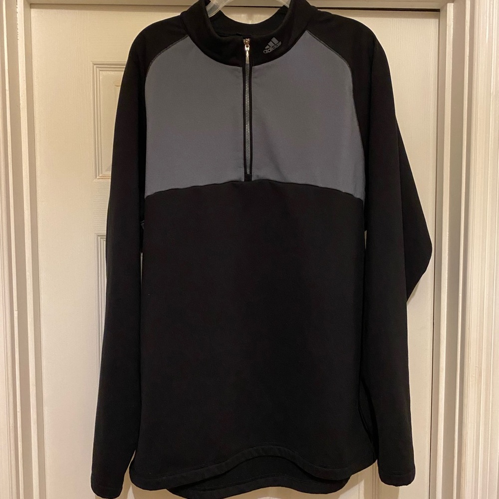 Adidas Men’s Golf Pullover Climawarm. Size XL. Colors black gray.
